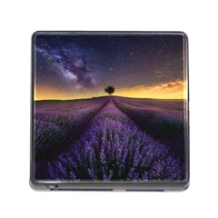 Bed Of Purple Petaled Flowers Photography Landscape Nature Memory Card Reader (square 5 Slot) by Sarkoni