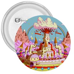 Adventure Time Multi Colored Celebration Nature 3  Buttons by Sarkoni