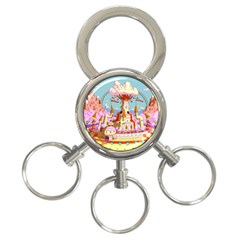 Adventure Time Multi Colored Celebration Nature 3-ring Key Chain by Sarkoni