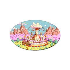 Adventure Time Multi Colored Celebration Nature Sticker (oval) by Sarkoni