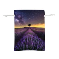 Bed Of Purple Petaled Flowers Photography Landscape Nature Lightweight Drawstring Pouch (m) by Sarkoni