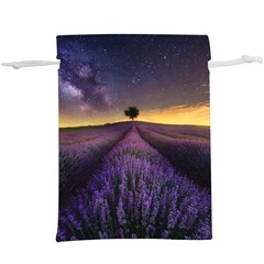 Bed Of Purple Petaled Flowers Photography Landscape Nature Lightweight Drawstring Pouch (xl) by Sarkoni