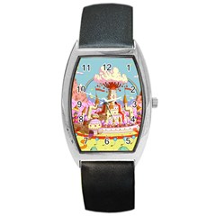 Adventure Time Multi Colored Celebration Nature Barrel Style Metal Watch