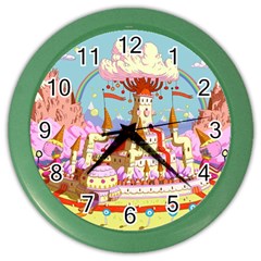 Adventure Time Multi Colored Celebration Nature Color Wall Clock by Sarkoni