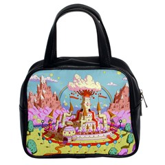 Adventure Time Multi Colored Celebration Nature Classic Handbag (two Sides) by Sarkoni