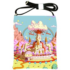 Adventure Time Multi Colored Celebration Nature Shoulder Sling Bag by Sarkoni