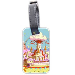 Adventure Time Multi Colored Celebration Nature Luggage Tag (two Sides) by Sarkoni