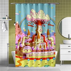 Adventure Time Multi Colored Celebration Nature Shower Curtain 48  X 72  (small)  by Sarkoni