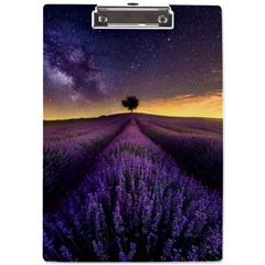 Bed Of Purple Petaled Flowers Photography Landscape Nature A4 Acrylic Clipboard by Sarkoni