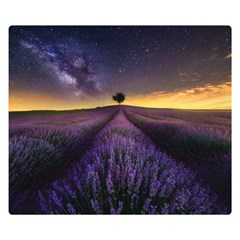 Bed Of Purple Petaled Flowers Photography Landscape Nature Premium Plush Fleece Blanket (small) by Sarkoni