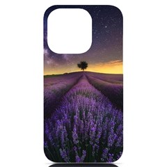 Bed Of Purple Petaled Flowers Photography Landscape Nature Iphone 14 Pro Black Uv Print Case by Sarkoni