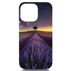 Bed Of Purple Petaled Flowers Photography Landscape Nature Iphone 14 Pro Max Black Uv Print Case by Sarkoni