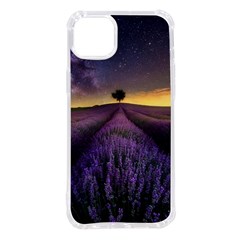 Bed Of Purple Petaled Flowers Photography Landscape Nature Iphone 14 Plus Tpu Uv Print Case by Sarkoni