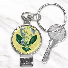 Botanical Plants Green Nail Clippers Key Chain by Sarkoni