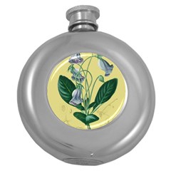 Botanical Plants Green Round Hip Flask (5 Oz) by Sarkoni