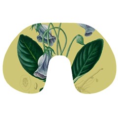 Botanical Plants Green Travel Neck Pillow by Sarkoni