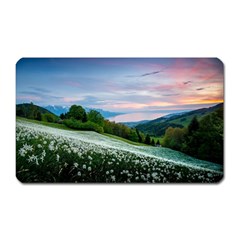 Field Of White Petaled Flowers Nature Landscape Magnet (rectangular) by Sarkoni