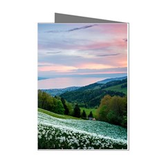 Field Of White Petaled Flowers Nature Landscape Mini Greeting Cards (pkg Of 8) by Sarkoni