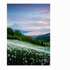 Field Of White Petaled Flowers Nature Landscape Large Garden Flag (two Sides) by Sarkoni