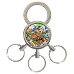 Cartoon Characters Tv Show  Adventure Time Multi Colored 3-Ring Key Chain Front