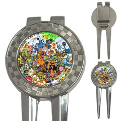 Cartoon Characters Tv Show  Adventure Time Multi Colored 3-in-1 Golf Divots by Sarkoni