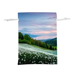 Field Of White Petaled Flowers Nature Landscape Lightweight Drawstring Pouch (s) by Sarkoni