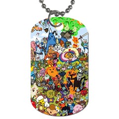 Cartoon Characters Tv Show  Adventure Time Multi Colored Dog Tag (two Sides) by Sarkoni