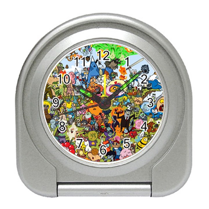 Cartoon Characters Tv Show  Adventure Time Multi Colored Travel Alarm Clock