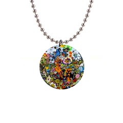 Cartoon Characters Tv Show  Adventure Time Multi Colored 1  Button Necklace by Sarkoni