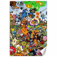 Cartoon Characters Tv Show  Adventure Time Multi Colored Canvas 20  X 30  by Sarkoni