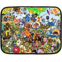 Cartoon Characters Tv Show  Adventure Time Multi Colored Two Sides Fleece Blanket (mini) by Sarkoni