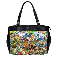 Cartoon Characters Tv Show  Adventure Time Multi Colored Oversize Office Handbag (2 Sides) by Sarkoni