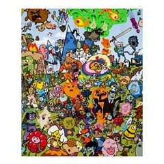 Cartoon Characters Tv Show  Adventure Time Multi Colored Shower Curtain 60  X 72  (medium)  by Sarkoni