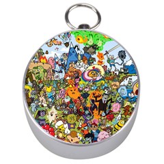 Cartoon Characters Tv Show  Adventure Time Multi Colored Silver Compasses by Sarkoni