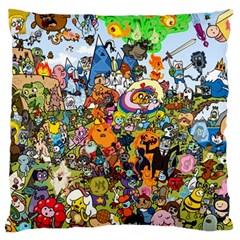 Cartoon Characters Tv Show  Adventure Time Multi Colored Standard Premium Plush Fleece Cushion Case (one Side) by Sarkoni