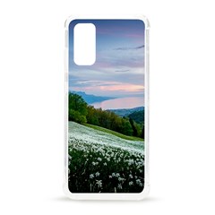 Field Of White Petaled Flowers Nature Landscape Samsung Galaxy S20 6 2 Inch Tpu Uv Case by Sarkoni