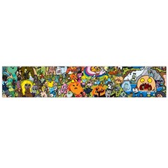 Cartoon Characters Tv Show  Adventure Time Multi Colored Large Premium Plush Fleece Scarf  by Sarkoni