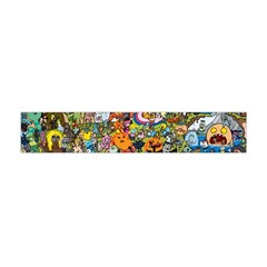 Cartoon Characters Tv Show  Adventure Time Multi Colored Premium Plush Fleece Scarf (mini) by Sarkoni