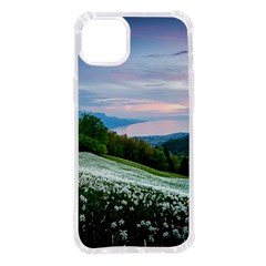 Field Of White Petaled Flowers Nature Landscape Iphone 14 Plus Tpu Uv Print Case