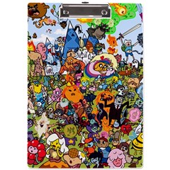 Cartoon Characters Tv Show  Adventure Time Multi Colored A4 Acrylic Clipboard by Sarkoni