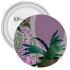 Botanical Plants Green Sheet Art 3  Buttons by Sarkoni