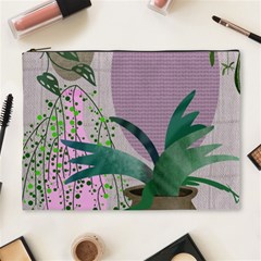 Botanical Plants Green Sheet Art Cosmetic Bag (xl) by Sarkoni