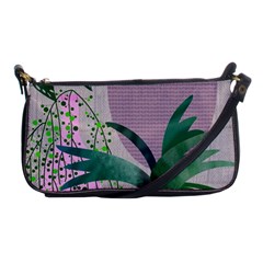 Botanical Plants Green Sheet Art Shoulder Clutch Bag by Sarkoni