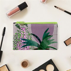 Botanical Plants Green Sheet Art Cosmetic Bag (xs) by Sarkoni