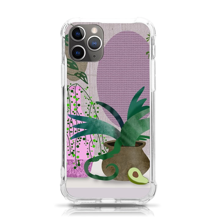 Botanical Plants Green Sheet Art iPhone 11 Pro 5.8 Inch TPU UV Print Case