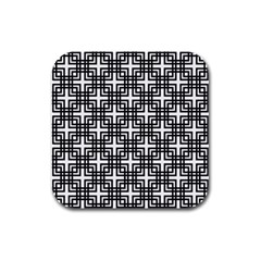 Pattern Vector Halftone Wallpaper Rubber Square Coaster (4 pack)