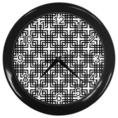 Pattern Vector Halftone Wallpaper Wall Clock (Black)