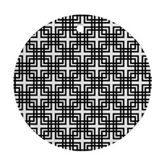 Pattern Vector Halftone Wallpaper Round Ornament (Two Sides)