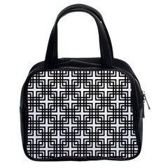 Pattern Vector Halftone Wallpaper Classic Handbag (Two Sides)