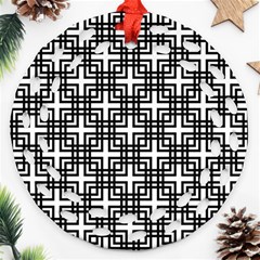 Pattern Vector Halftone Wallpaper Round Filigree Ornament (Two Sides)